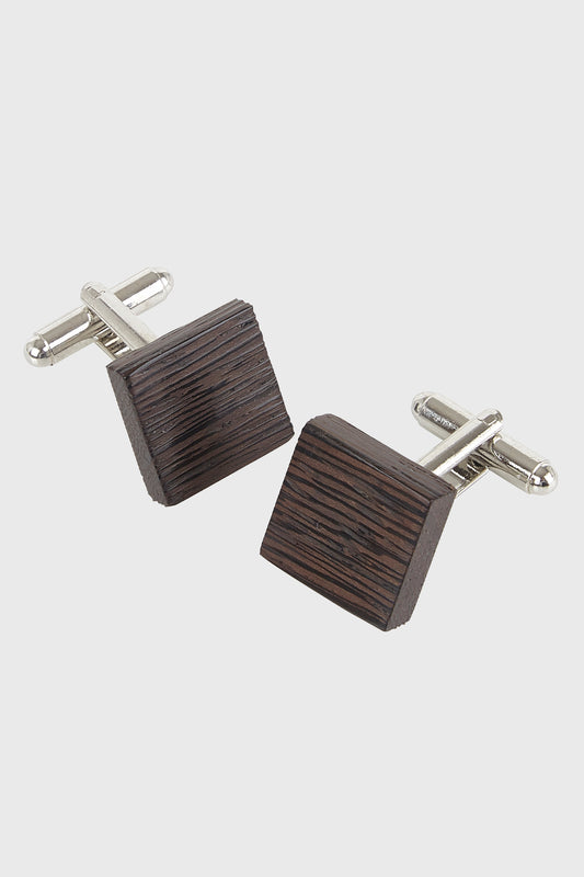 Square Cufflinks - Wenge Wood