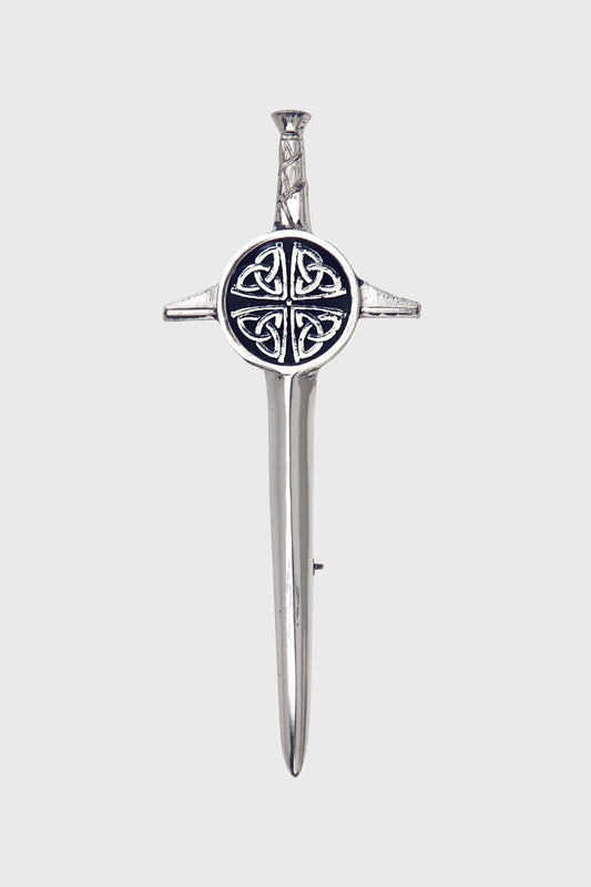 Celtic Targe Sword Kilt Pin