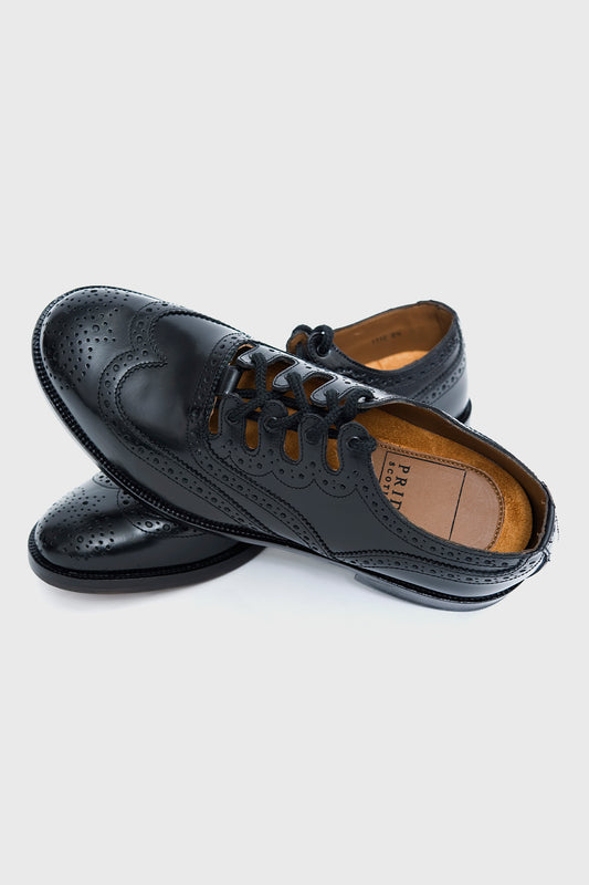 Black Leather Pride of Scotland Ghillie Brogues