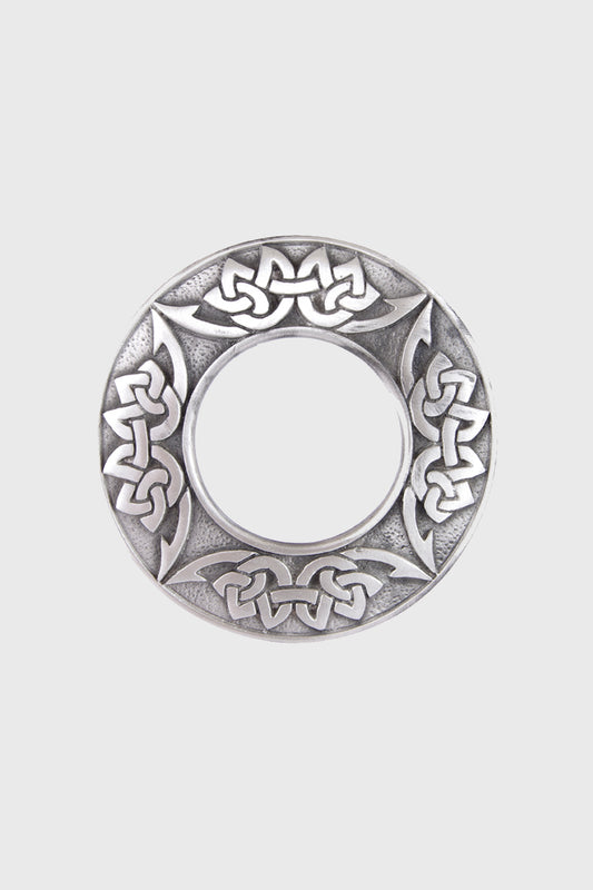 Celtic Plaid Brooch - Polished Finish
