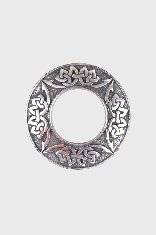 Celtic Plaid Brooch - Antique Finish