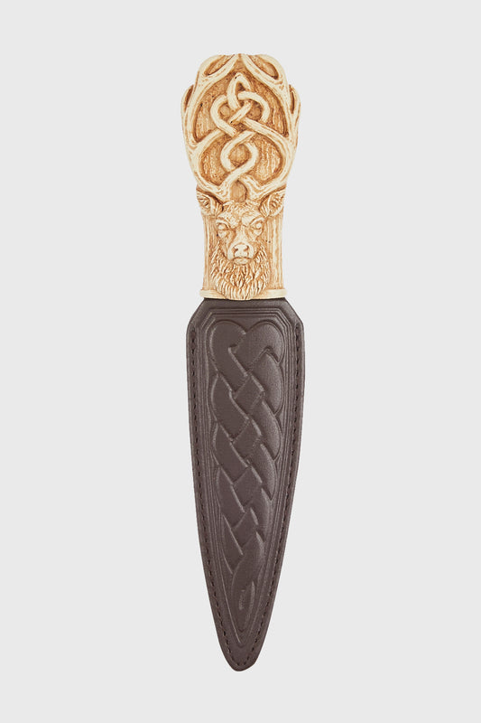 Stag Resin Sgian Dubh - Ivory