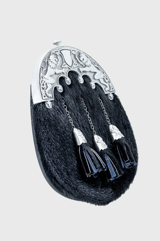 Pride Black Seal Skin Sporran