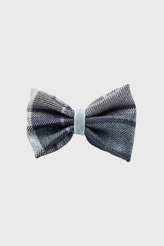 Clunie Burn Charcoal - Luxury Dog Bow Tie