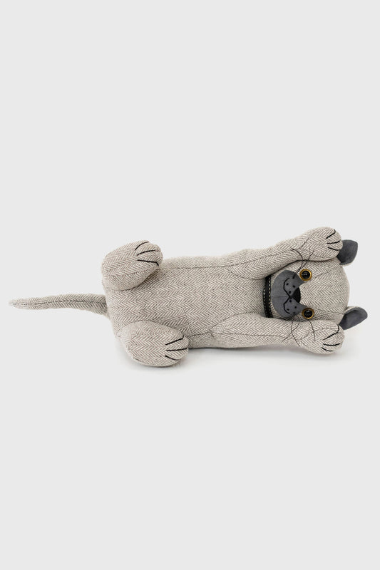 Cat Rolling Cappuccino Doorstop
