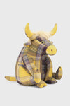 Plaid Highland Cow Doorstop