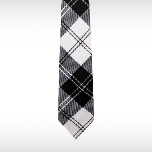 Erskine Black/White Tartan Tie
