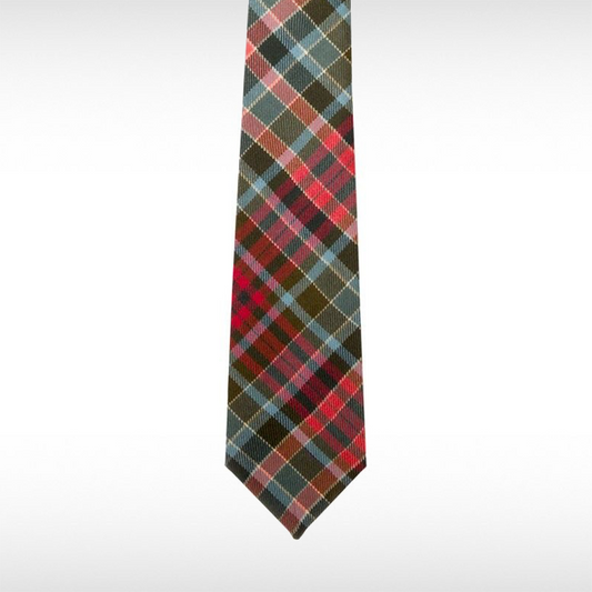 Gordon Red Weathered Tartan Tie