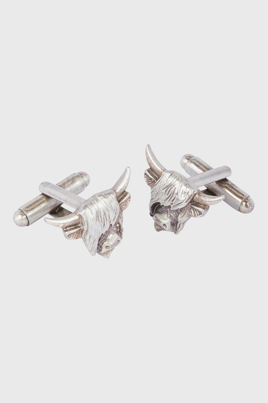 Highland Coo Cufflinks - Matt
