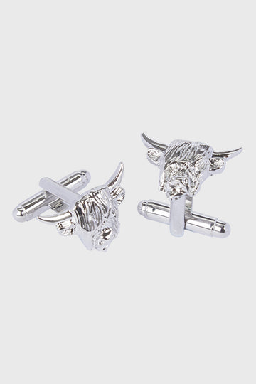 Highland Coo Cufflinks - Polished