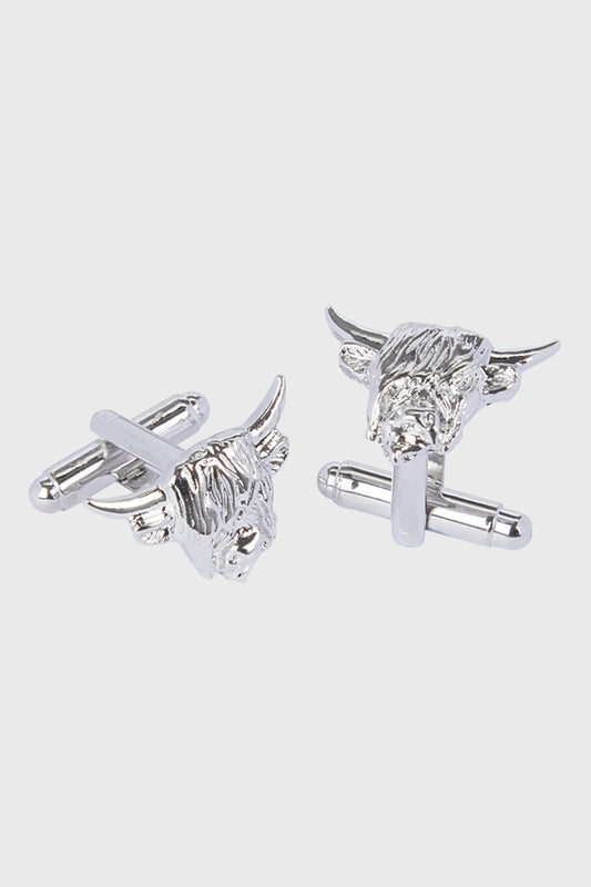 Highland Coo Cufflinks - Polished
