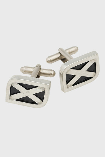 Scottish Saltire Cufflinks - Polished