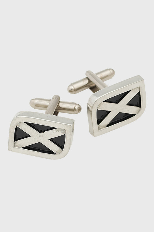 Scottish Saltire Cufflinks - Polished