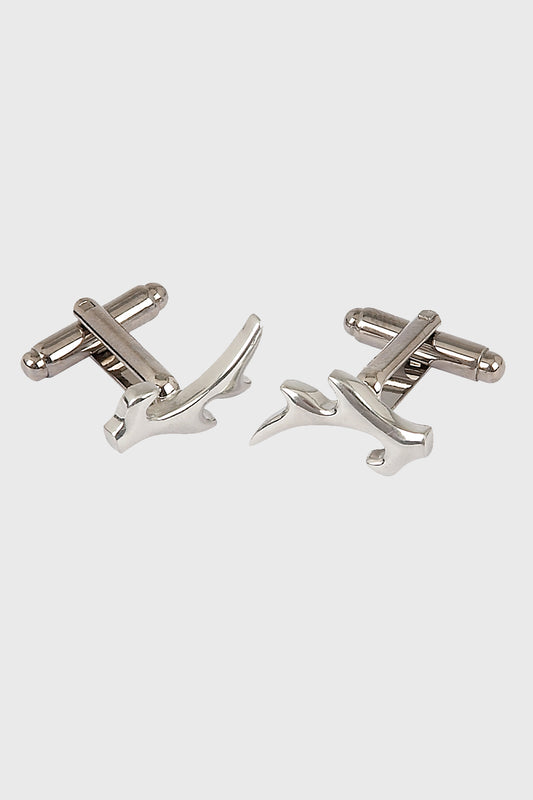 Chrome Antler Cufflinks