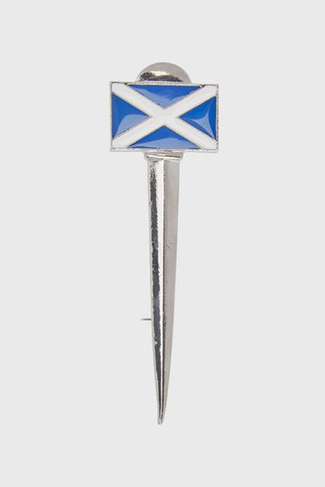 St Andrews Saltire Enamel Kilt Pin - Polished
