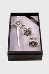 Celtic Targe Kilt Pin & Cufflink Set