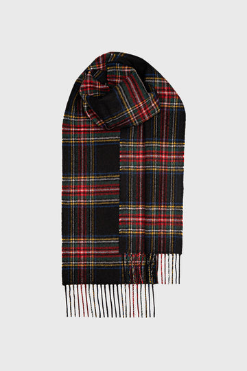 Stewart Black Modern Tartan Scarf