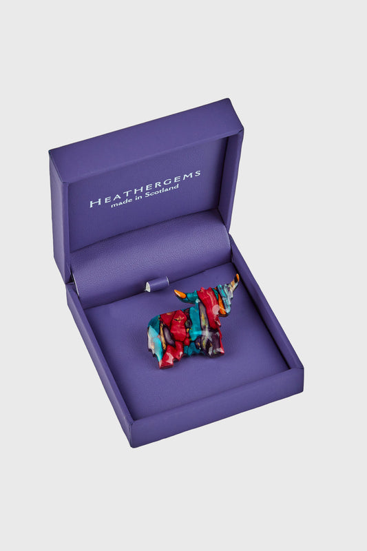 Heathergems Highland Coo Brooch