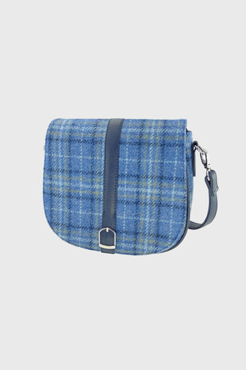 Harris Tweed Beauly Shoulder Bag - Light Blue Check