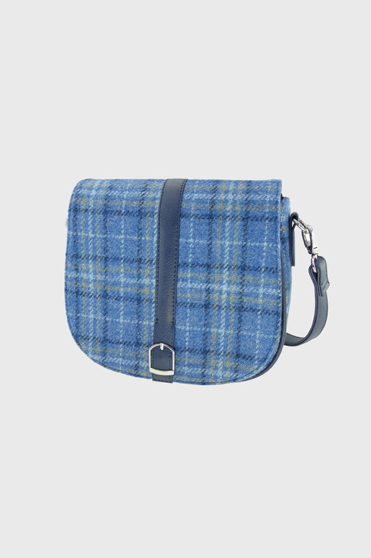 Harris Tweed Beauly Shoulder Bag - Light Blue Check