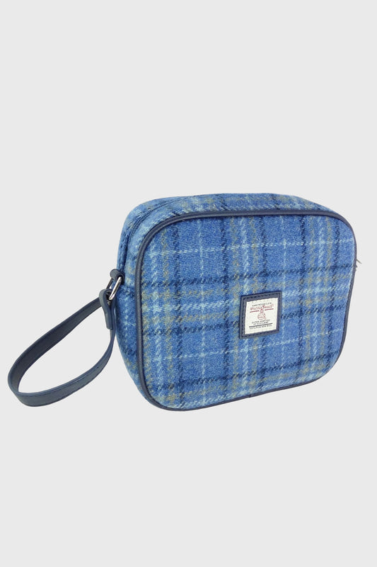 Harris Tweed Almond Mini Bag - Light Blue Check