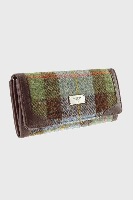 Harris Tweed Bute Long Purse - MacLeod Tartan