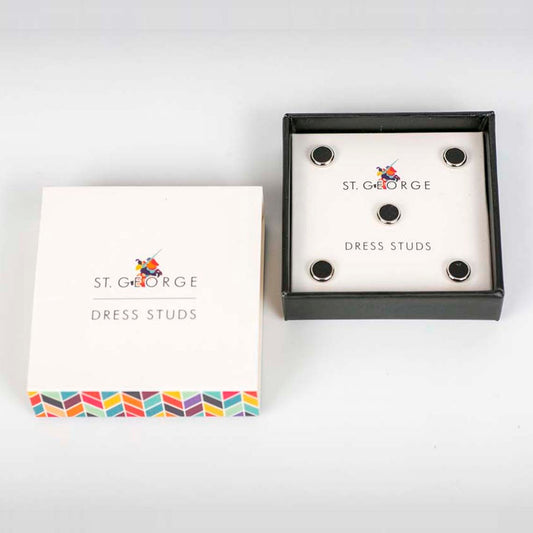 Black/Chrome Dress Studs