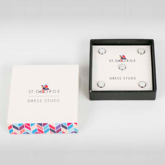 White/Chrome Dress Studs