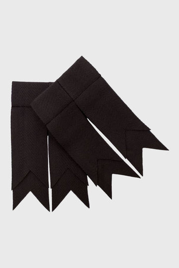 Black Plain Coloured Garter Flashes