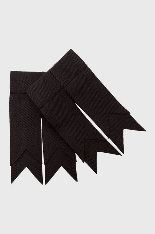 Black Plain Coloured Garter Flashes