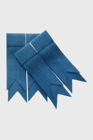 Blue Ancient Plain Coloured Garter Flashes