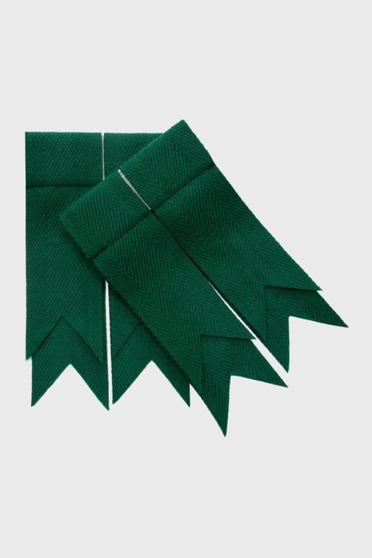 Bottle Green Plain Coloured Garter Flashes