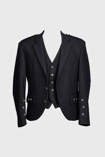 *Ex-Hire* Black Crail Jacket & Waistcoat