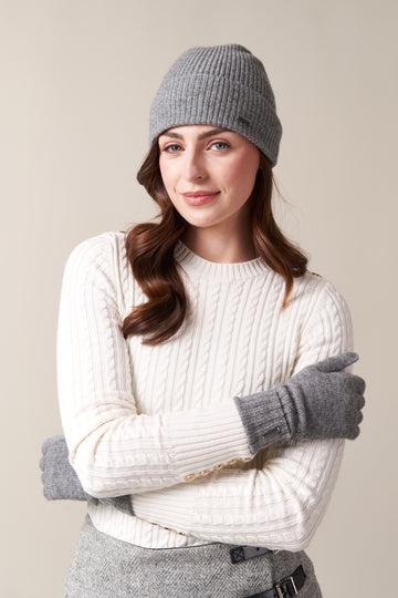 Grey Pride Wool & Cashmere Gloves