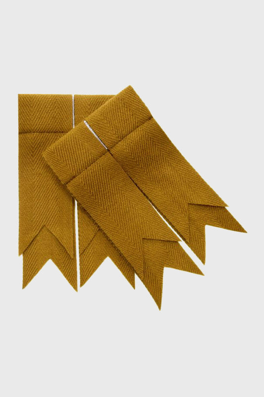 Gold Plain Coloured Garter Flashes