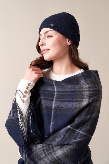 Navy Pride Wool & Cashmere Beanie