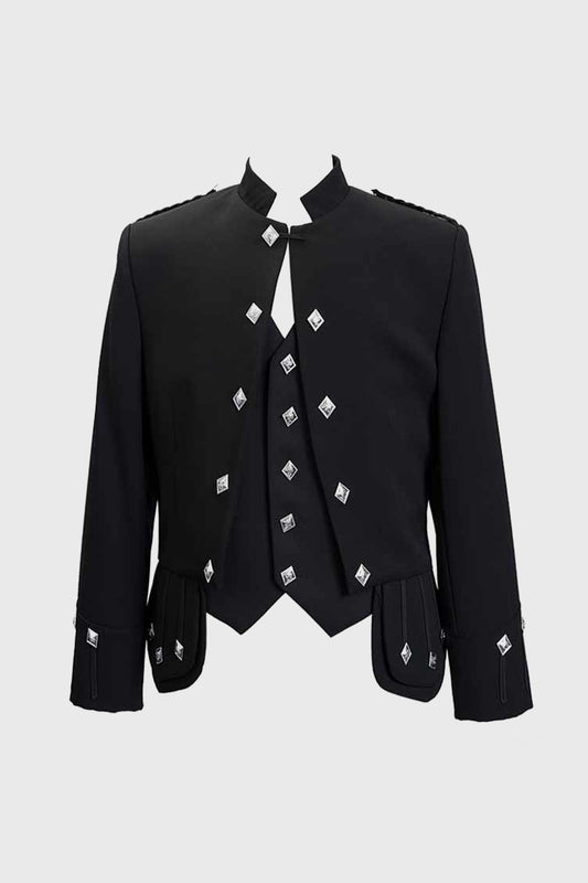 **Ex-hire** Black Sherrifmuir Pride Jacket & Waistcoat