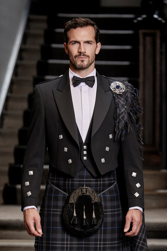 Black Prince Charlie Modern Jacket & Waistcoat