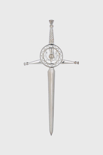 Thistle Circle Kilt Pin - Sterling Silver