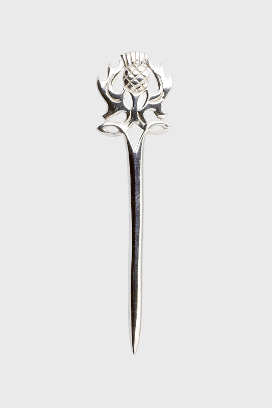 Scottish Thistle Kilt Pin - Sterling Silver
