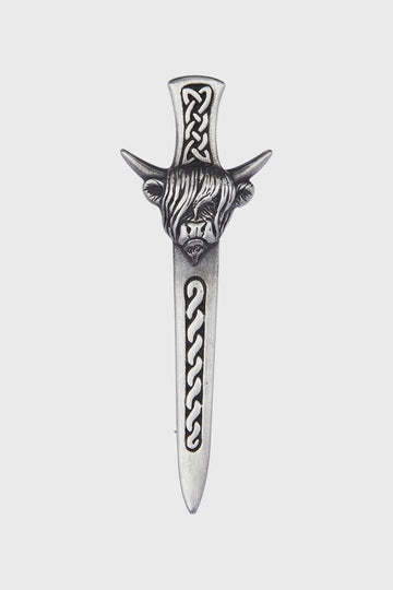 Highland Coo Kilt Pin - Matt