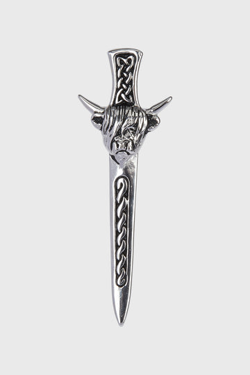 Highland Coo Kilt Pin - Polished