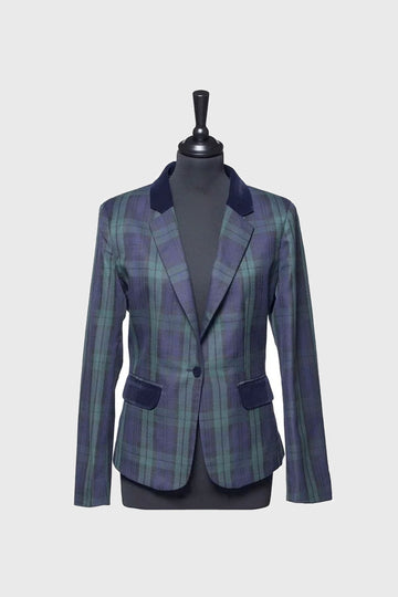 Ladies Black Watch Modern Tartan Blazer