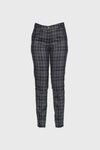 Ladies Grey Granite Tartan Trousers