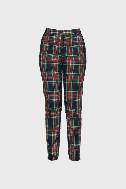 Ladies Stewart Black Tartan Trousers