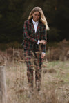 Ladies Stewart Black Tartan Trousers