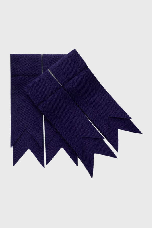 Purple Plain Coloured Garter Flashes