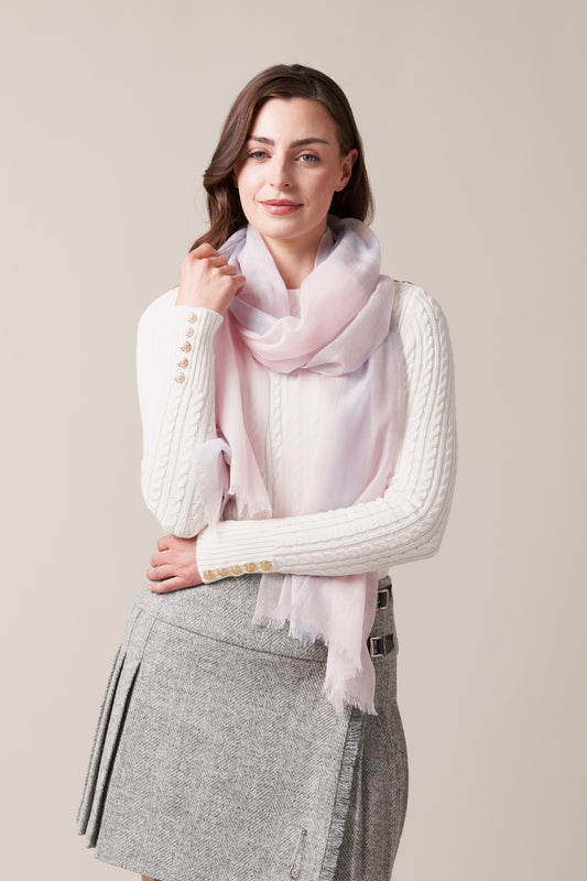 Cherry Blossom Merino Wool Scarf