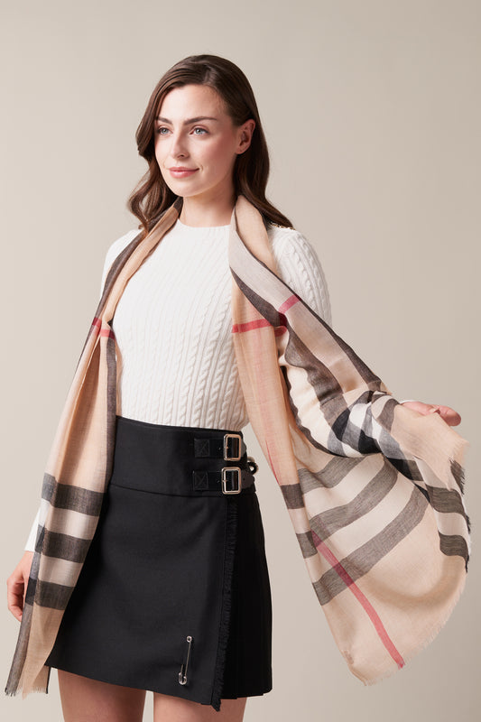 Camel Thomson Merino Wool Scarf