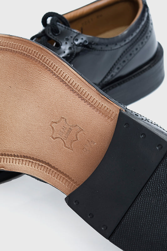 Black Leather Classic Ghillie Brogue